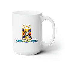 Load image into Gallery viewer, White Ceramic Mug 15oz - Army - 2nd Infantry Regiment  w Br - Ribbon
