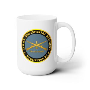 White Ceramic Mug 15oz - Army - 4th Bn 3rd Infantry Regiment - Washington DC - The Old Guard w Inf Branch