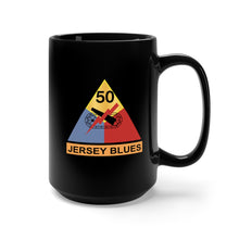 Load image into Gallery viewer, Black Mug 15oz - Army - 50th Armored Division - Jersey Blues wo Txt X 300
