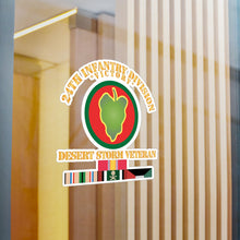 Load image into Gallery viewer, Kiss-Cut Vinyl Decals - Army - 24th Infantry Division - Desert Storm Veteran X 300
