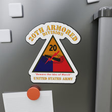Load image into Gallery viewer, Die-Cut Magnets - Army - SSI - 20th Armored Division - Beware the Ides of March - US Army X 300
