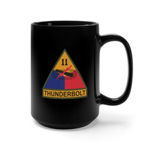 Load image into Gallery viewer, Black Mug 15oz - SSI - 11th Armored Division w Name Tape X 300
