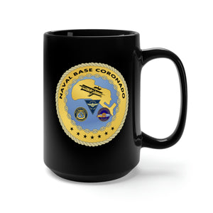 Black Mug 15oz -  Army - Navy - Naval Base Coronado