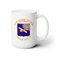 Load image into Gallery viewer, White Ceramic Mug 15oz - Army  - 194th Glider Infantry Regiment - WWII
