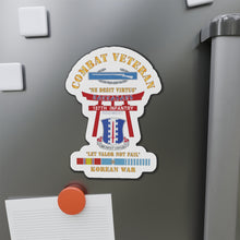 Load image into Gallery viewer, Die-Cut Magnets - Army - Combat Veteran - 187th Infantry Regiment - Torii, Rakkasans, Let Valor Not Fail, English, Latin w CIB w KOREA SVC X 300
