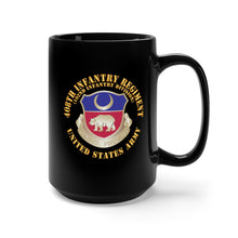 Load image into Gallery viewer, Black Mug 15oz - Army - 408th Infantry Regiment - US Army w DUI X 300
