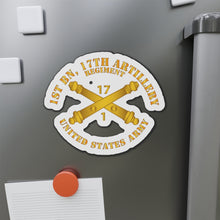 Load image into Gallery viewer, Die-Cut Magnets - Army - 1st Bn 17th Field Artillery Regt - w Arty Branch

