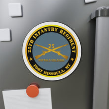 Load image into Gallery viewer, Die-Cut Magnets - 25th Infantry Regiment - Fort Sill, OK - Buffalo Soldiers w Inf Branch
