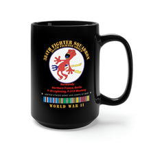 Load image into Gallery viewer, Black Mug 15oz  - 384th Fighter Squadron - 364th Fighter Group - Campaigns, WWII EUR SVC X 300
