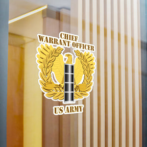 Kiss-Cut Vinyl Decals - Army - Emblem - Warrant Officer - CW4 wo DS