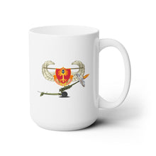 Load image into Gallery viewer, White Mug 15oz -Army - 320th FA - DUI - AA Badge - 105mm
