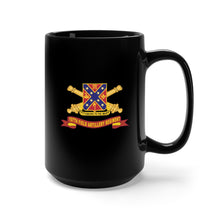 Load image into Gallery viewer, Black Mug 15oz - 107th Field Artillery Regiment - DUI w Br - Ribbon X 300
