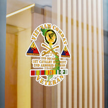 Load image into Gallery viewer, Kiss-Cut Vinyl Decals - Army - Vietnam Combat Veteran - 2nd Squadron, 1st Cav Regt - 2nd Armor Div
