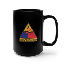 Load image into Gallery viewer, Black Mug 15oz - SSI - 8th Armored Division w Name Tape X 300
