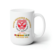 Load image into Gallery viewer, White Ceramic Mug 15oz - Army - 864th Engineer Bn - 1965 - 1971 w VN SVC
