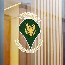 Load image into Gallery viewer, Kiss-Cut Vinyl Decals - Army - Specialist - SP4 - Veteran - Flat X 300
