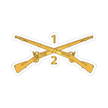 Load image into Gallery viewer, Kiss-Cut Stickers - Army - 2nd Battalion, 1st Infantry Regiment Branch - wo Txt
