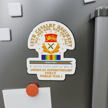 Load image into Gallery viewer, Die-Cut Magnets - Army - 15th Cavalry Regiment - All for One - AEF  w SVC WWI
