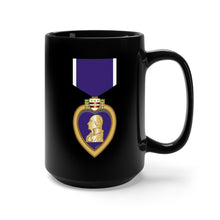 Load image into Gallery viewer, Black Mug 15oz - Purple Heart wo Txt  X 300
