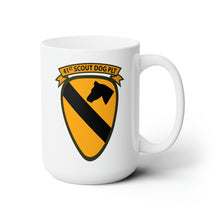 Load image into Gallery viewer, White Ceramic Mug 15oz - Army - 41st  Scout Dog Platoon 1st Cav wo Txt
