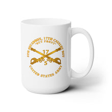 Load image into Gallery viewer, White Mug 15oz -Army - 5th Sqn 17th Cavalry Regiment - US Army
