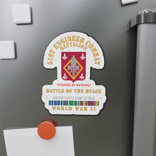 Load image into Gallery viewer, Die-Cut Magnets - 51st Engineer Combat Battalion - Stopped by Nothing - Bulge -  EUR SVC X 300

