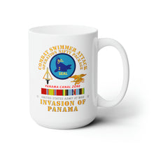 Load image into Gallery viewer, White Ceramic Mug 15oz - Just Cause - Combat Swimmer Attack - Navy Seals w Pamana SVC
