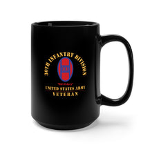 Load image into Gallery viewer, Black Mug 15oz - Army - SSI - 30th Infantry Division - Old Hickory - US Army Veteran X 300

