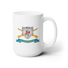 Load image into Gallery viewer, White Mug 15oz - Army - 5th Infantry Regiment - DUI w Br - Ribbon
