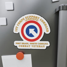 Load image into Gallery viewer, Die-Cut Magnets - Army - 1st Corps Support Command (COSCOM)  - FBNC - Combat Veteran X 300
