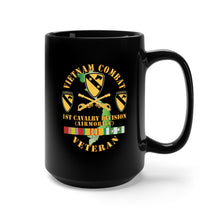Load image into Gallery viewer, Black Mug 15oz -Army - Vietnam Combat Veteran w 1st Cav DUI
