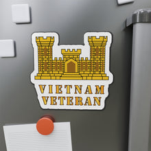 Load image into Gallery viewer, Die-Cut Magnets - Army - Engineer Branch - Vietnam Veteran
