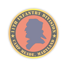 Load image into Gallery viewer, Kiss - Cut Stickers - Army - 11th Infantry Division - Camp Meade, Maryland X 300
