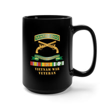 Load image into Gallery viewer, Black Mug 15oz - Sentry Dog - 212th Military Police Company w Br - Ribbon Vietnam War Veteran w VN SVC X 300
