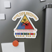 Load image into Gallery viewer, Die-Cut Magnets -SSI - Army - 761st Tank Battalion - Black Panthers - w SSI WWII  EU SVC
