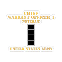 Load image into Gallery viewer, Kiss-Cut Stickers - Army - Chief Warrant Officer 4 - CW04 - Veteran - Flat - X 300

