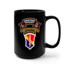 Load image into Gallery viewer, Black Mug 15oz - SSI - Vietnam - C Co 75th Ranger - 1st FF - E-20 Inf wo DS
