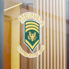 Load image into Gallery viewer, Kiss-Cut Vinyl Decals - Army - Enlisted - SPEC 8 - Specialist 8  - Std - Combat Veteran X 300
