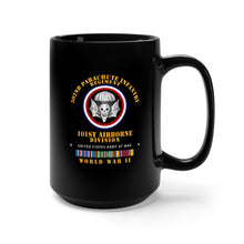 Load image into Gallery viewer, Black Mug 15oz - Army  - 502nd PIR 101st Airborne Div - WWII w EUR SVC
