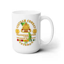 Load image into Gallery viewer, White Ceramic Mug 15oz - Army - Vietnam Combat Vet - Transportation Corps  w VN SVC X 300
