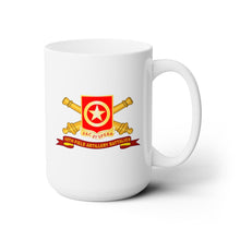 Load image into Gallery viewer, White Ceramic Mug 15oz - Army - 48th Field Artillery Battalion w Br - Ribbon
