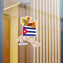 Load image into Gallery viewer, Kiss-Cut Vinyl Decals - Cuba - Cuba with Palm and Map X 300
