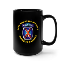 Load image into Gallery viewer, Black Mug 15oz - Army - 10th Mountain Division - SSI
