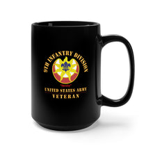 Load image into Gallery viewer, Black Mug 15oz - Army - DUI - 9th Infantry Division - Varsity - US Army Veteran X 300

