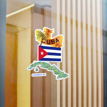 Load image into Gallery viewer, Kiss-Cut Vinyl Decals - Cuba - Cuba with Palm and Map Green X 300
