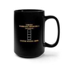 Load image into Gallery viewer, Black Mug 15oz - Army - Chief Warrant Officer 4 - CW04 - Veteran - Flat - X 300
