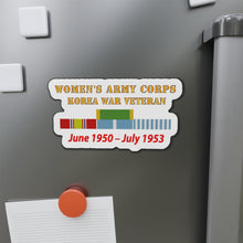 Load image into Gallery viewer, Die-Cut Magnets - Army - Womens Army Corps - Korea War  Veteran - 1950 - 1953 - WAC - NDSM  - KOREA SVC WAR
