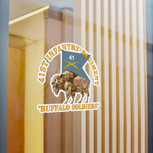 Load image into Gallery viewer, Kiss-Cut Vinyl Decals - Army - 41st Infantry Regiment - Buffalo Soldiers w 41st Inf Guidon X 300
