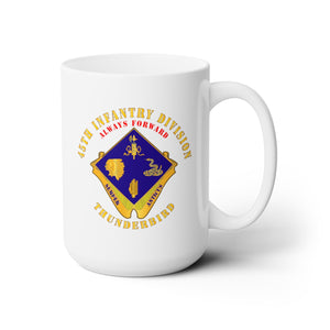 White Ceramic Mug 15oz - Army - 45th Infantry Division - DUI - wo DS