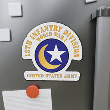 Load image into Gallery viewer, Die-Cut Magnets - Army - SSI - 19th Infantry Division  - WWI - US Army - Moonstar X 300
